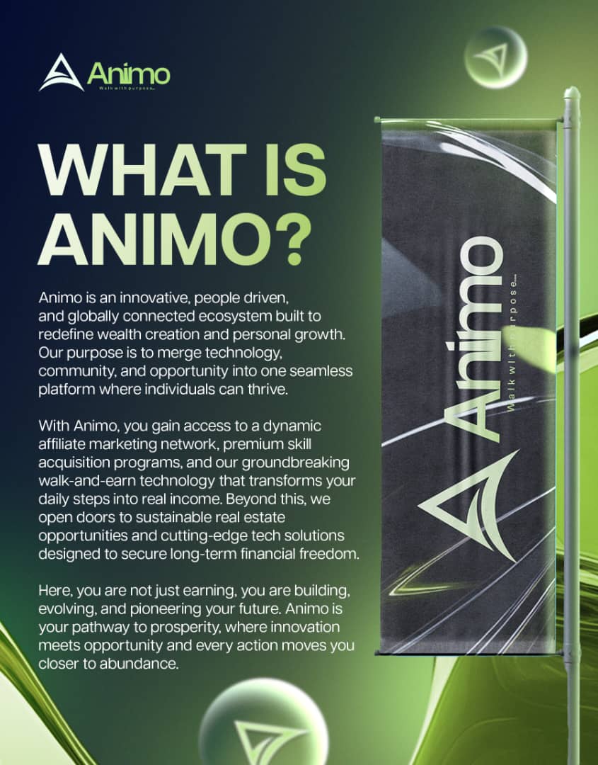 A promotional flag with the Animo logo at an event, representing the Animo community.